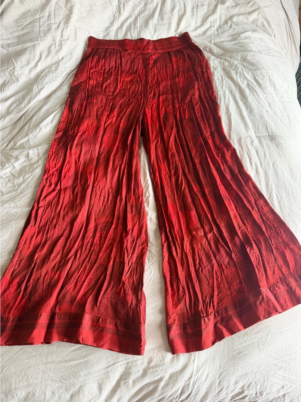 Farm Rio printed wide leg pants - size large - Picture 6 of 10